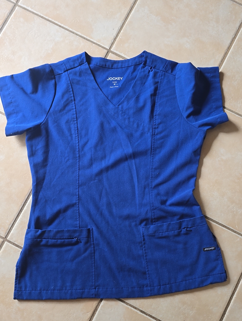 Jockey V-Neck Scrub Top in Royal Blue